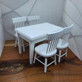 White Dining Table & 4 Chairs