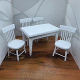 White Dining Table & 4 Chairs