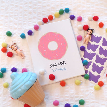 Donut Worry, Be Happy - Canvas